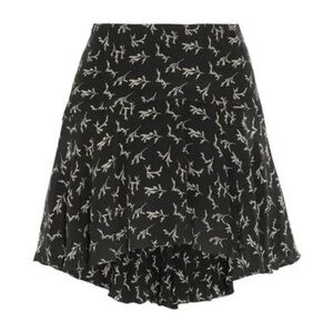 mes demoiselles paris, silk printed mini skirt size 44